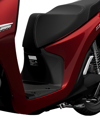 Shock absorption system with hydraulic dampers, supporting smooth movement on various terrains.
